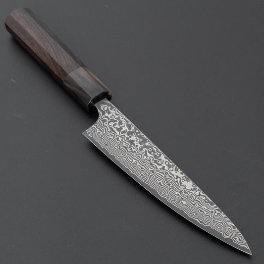 Hitohira Echizen SPG Strix Dark Damascus Petty 135mm Ebony Handle