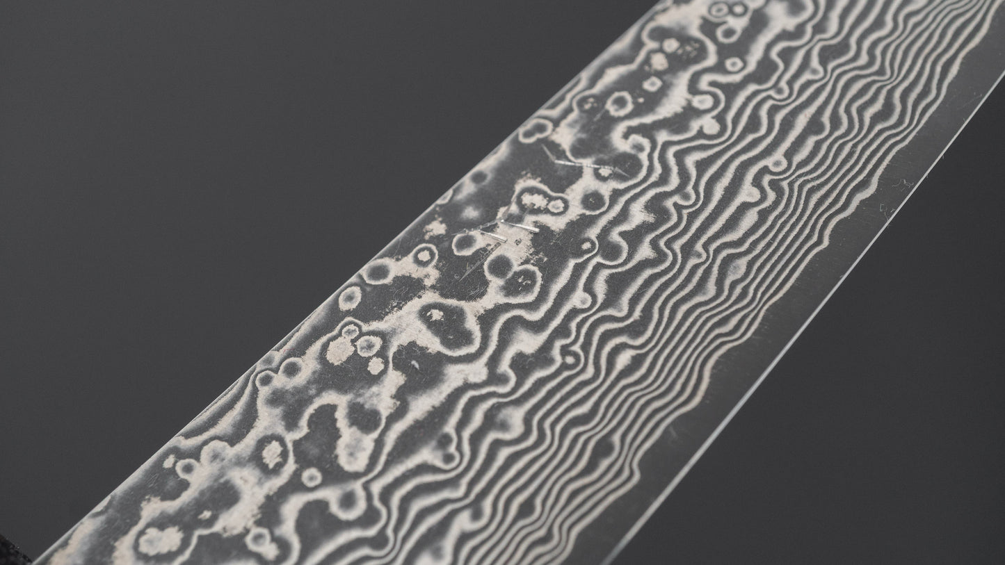 Hitohira Echizen SPG Strix Dark Damascus Petty 135mm Ebony Handle