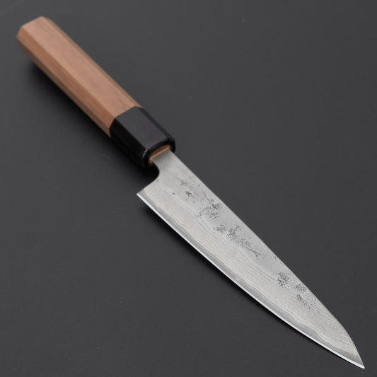 Hitohira Futana Swedish Stainless Nashiji Damascus Petty 135mm Walnut Handle