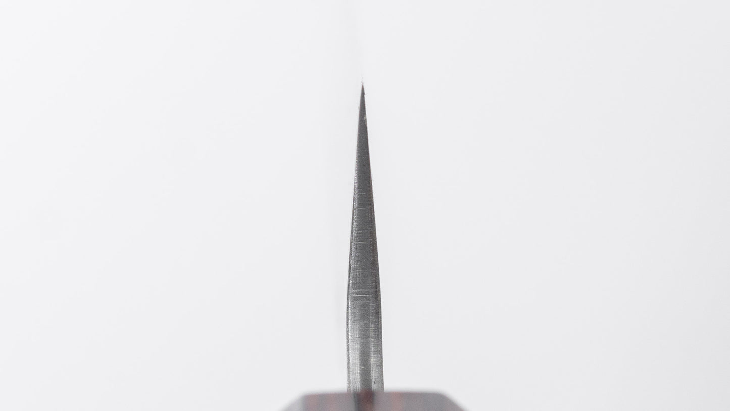 Hitohira Futana Swedish Stainless Nashiji Damascus Petty 135mm Keyaki Zelkova Handle
