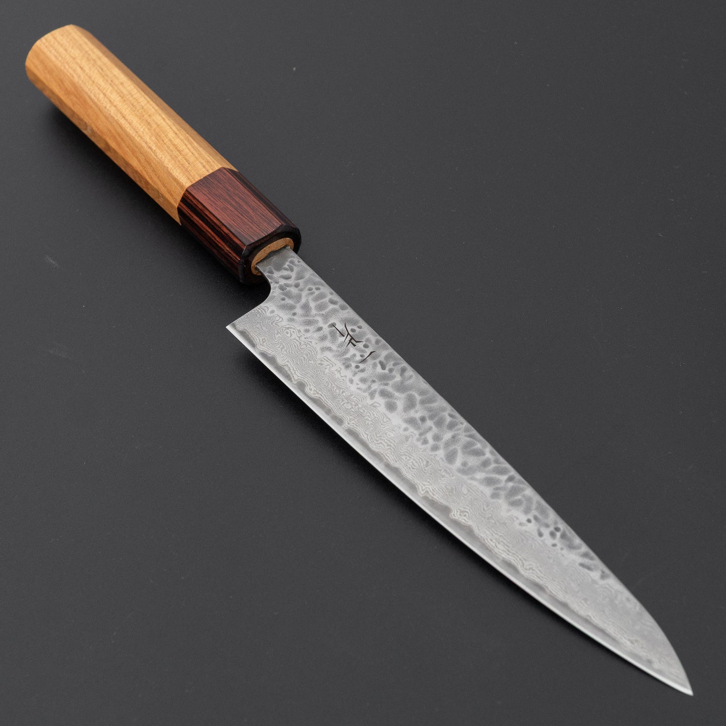 Hitohira Futana Stainless Tsuchime Damascus Petty 150mm Keyaki Zelkova Handle