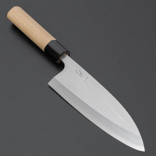 Hitohira Silver #3 Deba 165mm Ho Wood Handle (D-Shape)