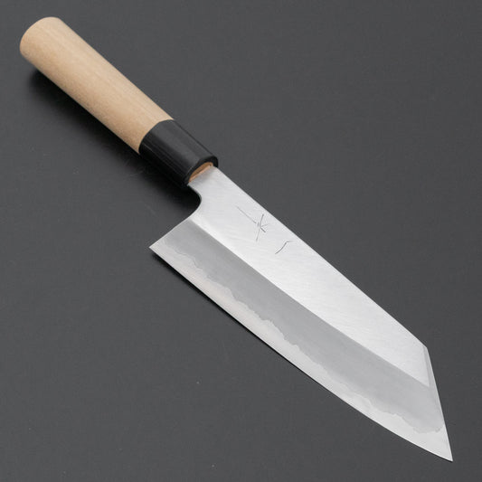 Hitohira Togashi White #1 Stainless Clad Migaki Bunka 180mm Ho Wood Handle (D-Shape)