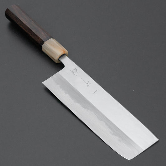 Hitohira Tanaka Ren White #2 Nakiri 180mm Ebony Handle