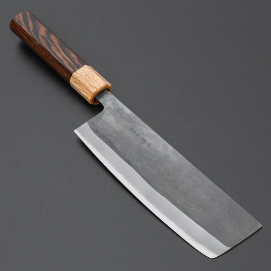 Hitohira TD Blue #2 Stainless Clad Kurouchi Nakiri 165mm Wenge Handle