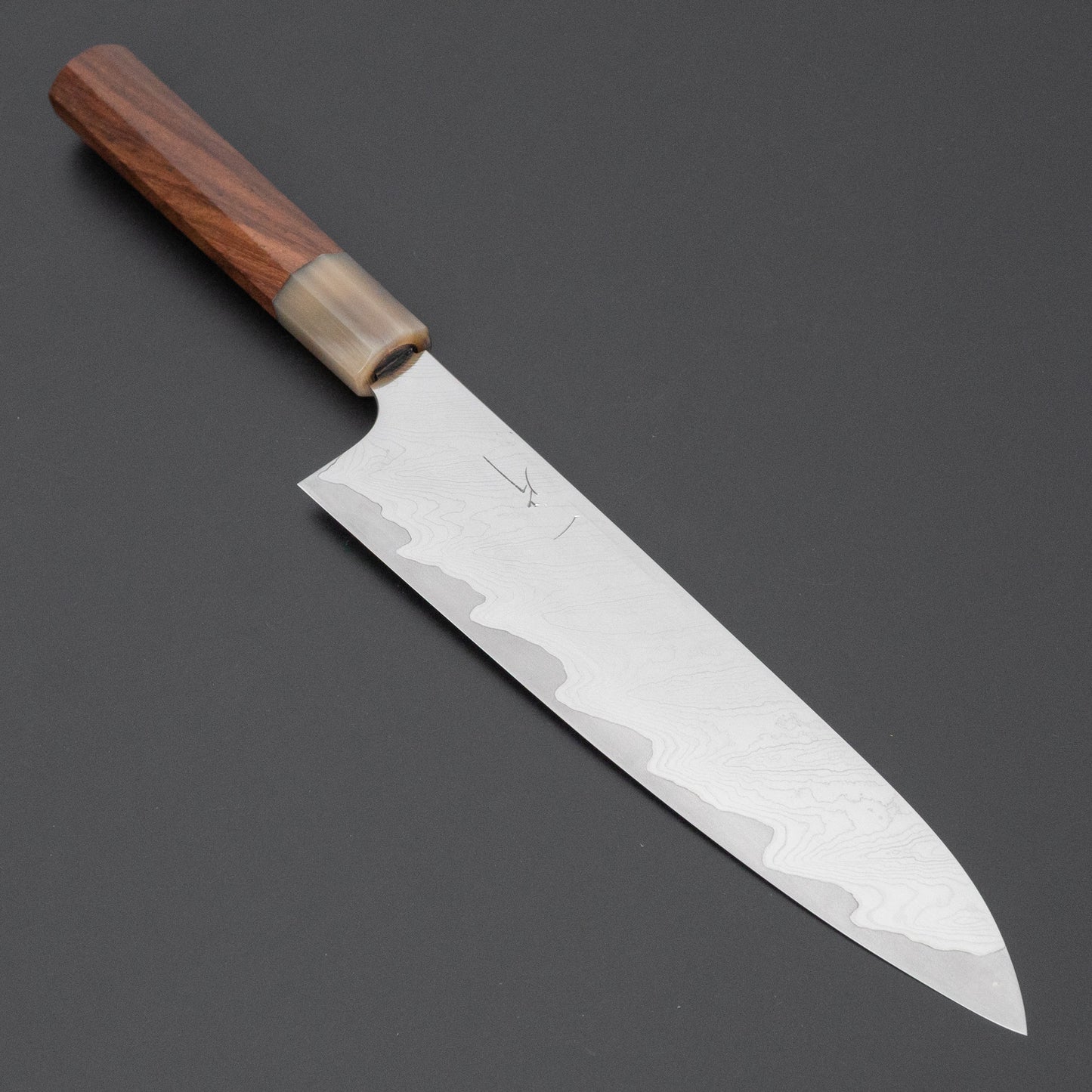 Hitohira Atsushi Nigara Forged SGS Samon Damascus Gyuto 240mm Taihei Rosewood Handle