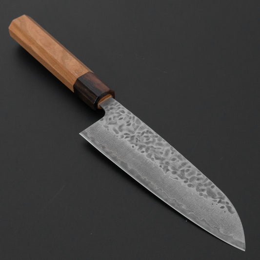 ひとひら ふたな ステンレス 鎚目ダマスカス 三徳 170mm 桜柄
