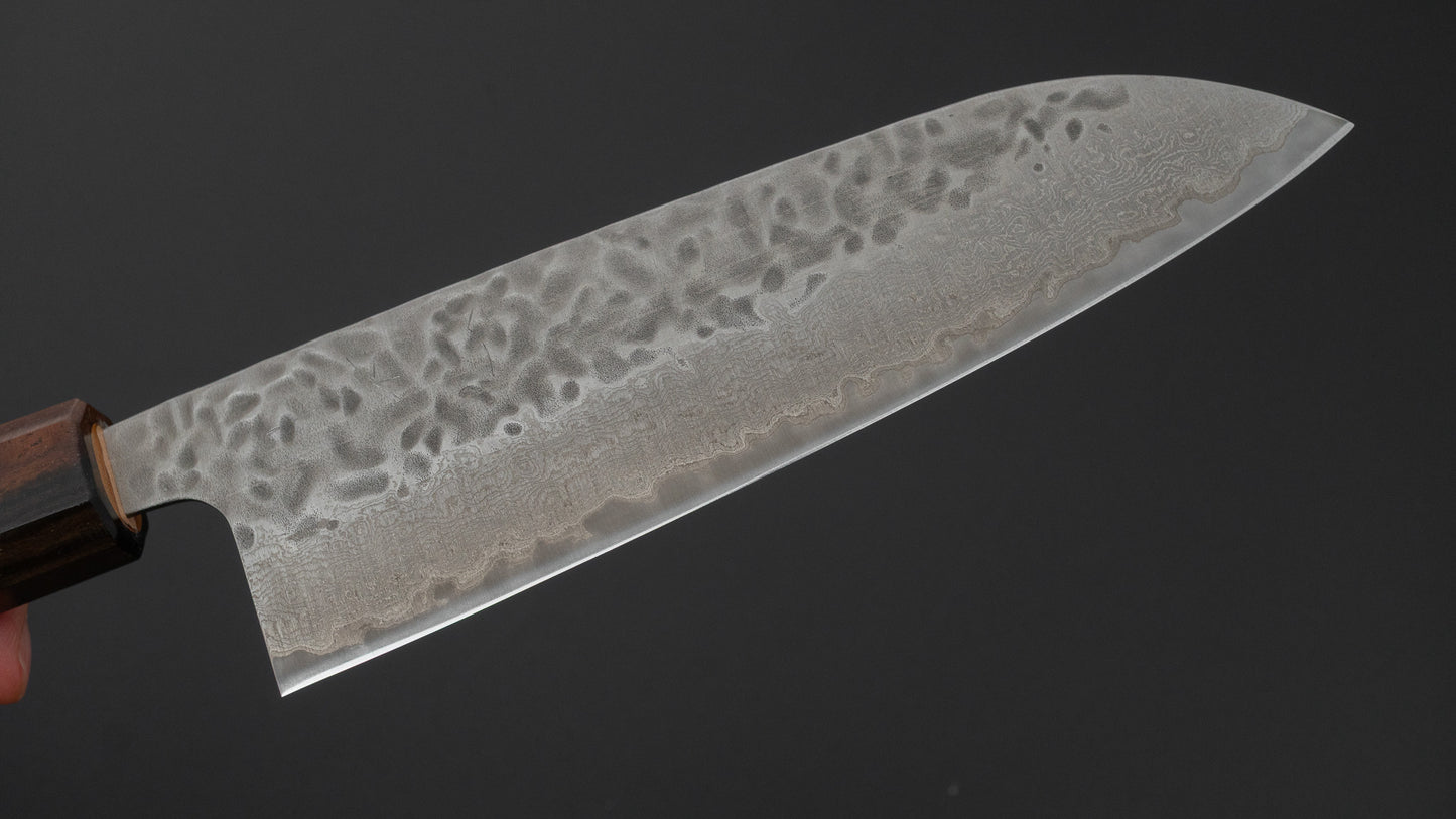 ひとひら ふたな ステンレス 鎚目ダマスカス 三徳 170mm 桜柄