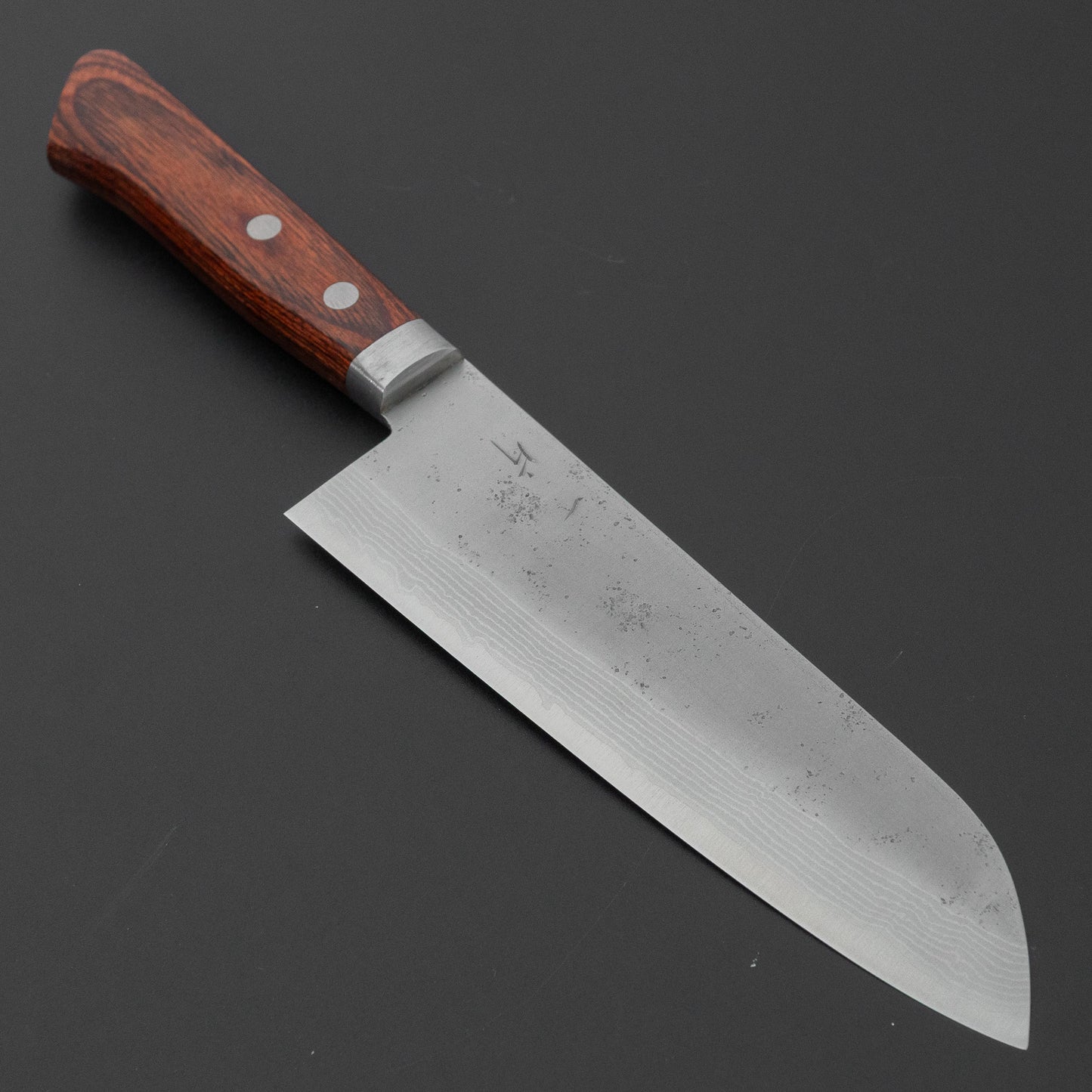 ひとひら NM V金10号 梨地 ダマスカス 三徳 170mm マホガニー合板柄