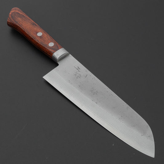 ひとひら NM V金10号 梨地 ダマスカス 三徳 170mm マホガニー合板柄