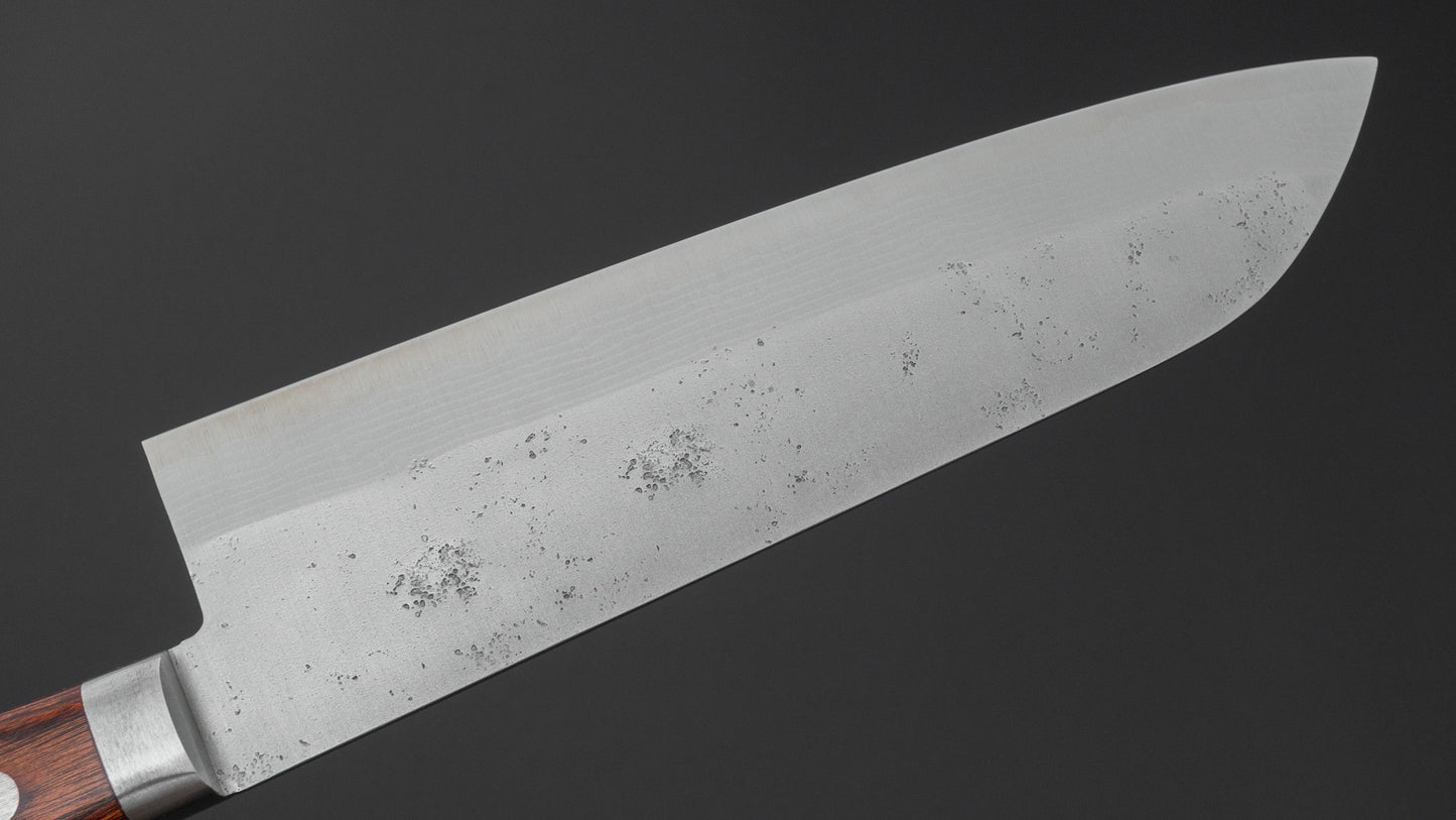 ひとひら NM V金10号 梨地 ダマスカス 三徳 170mm マホガニー合板柄
