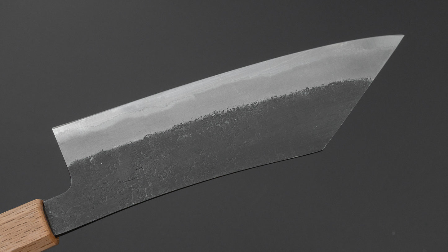 ひとひら 日の出 白二鋼 梨地 ステンレス 博多 180mm ウェンジ柄