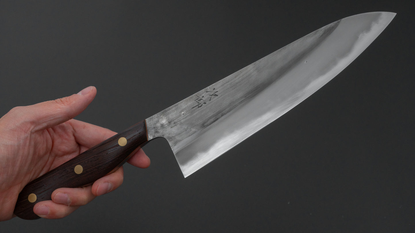 かじや次郎 鎚目 洋式 牛刀 210mm 鉄刀木柄 (#841)