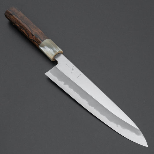 Hitohira Tanaka Kyuzo Blue #1 Migaki Gyuto 210mm Taihei Makassar Ebony Handle