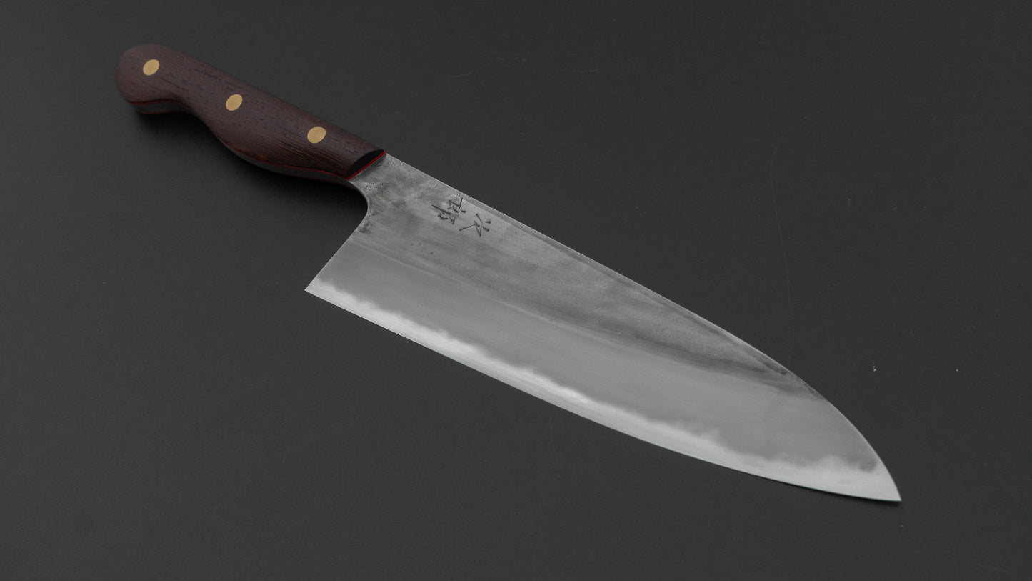 かじや次郎 鎚目 洋式 牛刀 210mm 鉄刀木柄 (#842)