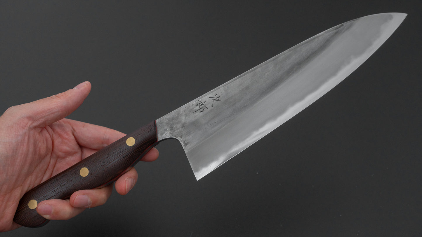 かじや次郎 鎚目 洋式 牛刀 210mm 鉄刀木柄 (#842)