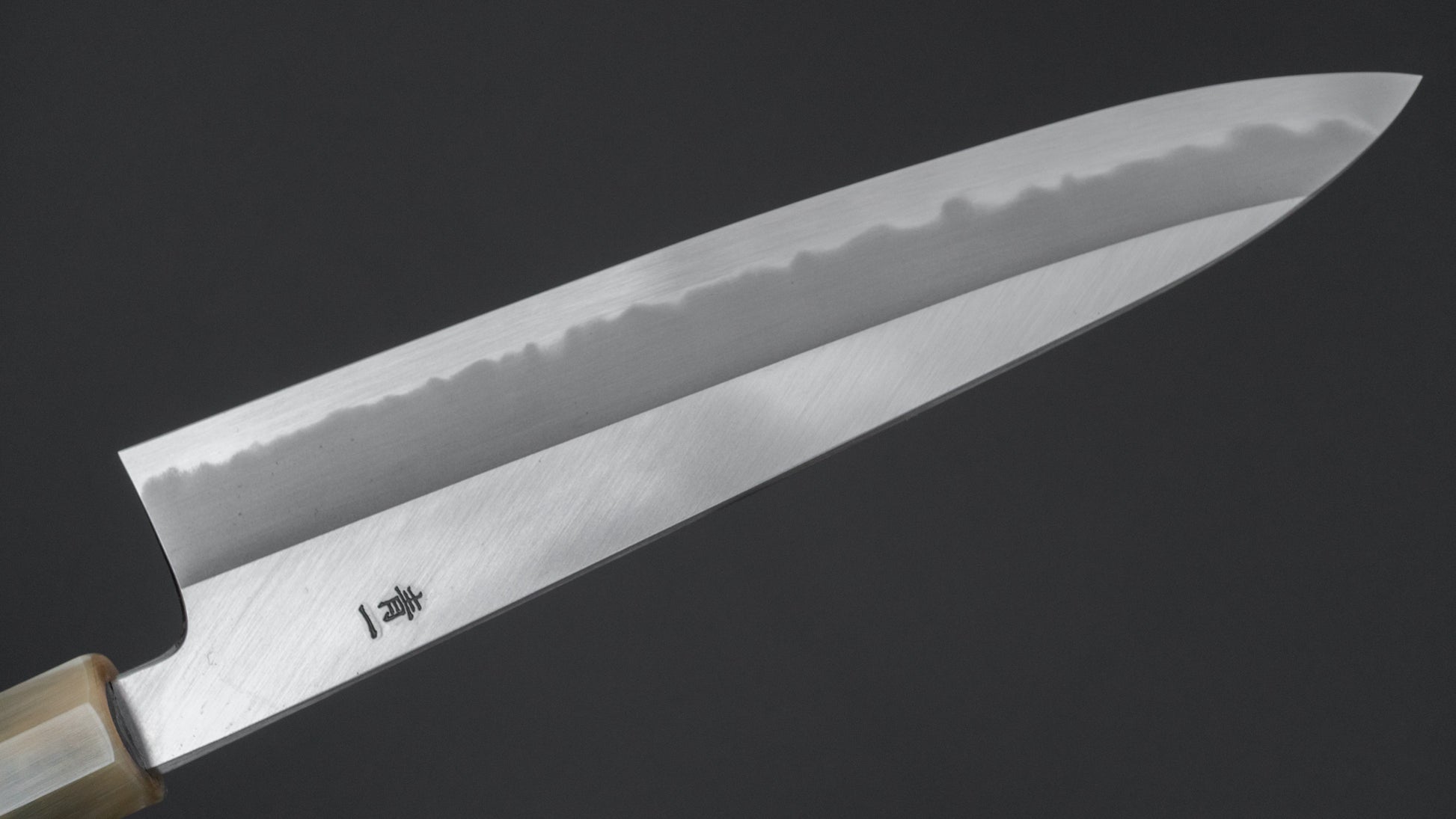 Hitohira Tanaka Kyuzo Blue #1 Migaki Gyuto 210mm Taihei Makassar Ebony Handle