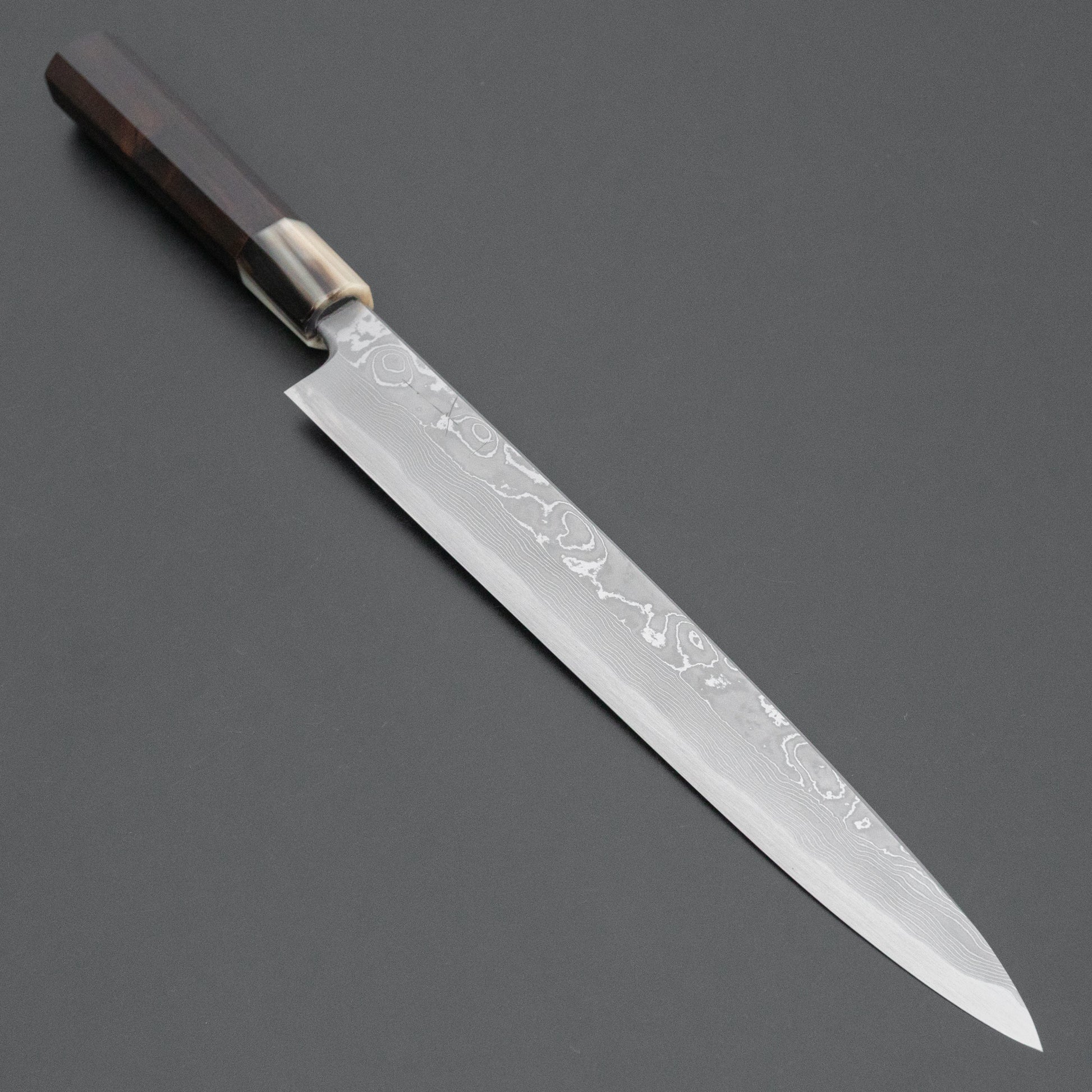 Hitohira Tanaka Manzo Blue #1 Damascus Yanagiba 270mm Ebony Handle (Saya)