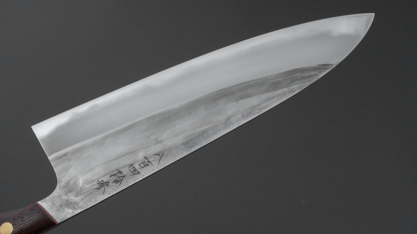 かじや次郎 鎚目 洋式 牛刀 210mm 鉄刀木柄 (#843)