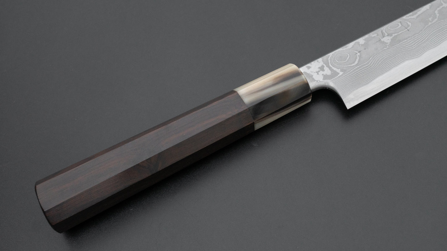 Hitohira Tanaka Manzo Blue #1 Damascus Yanagiba 270mm Ebony Handle (Saya)