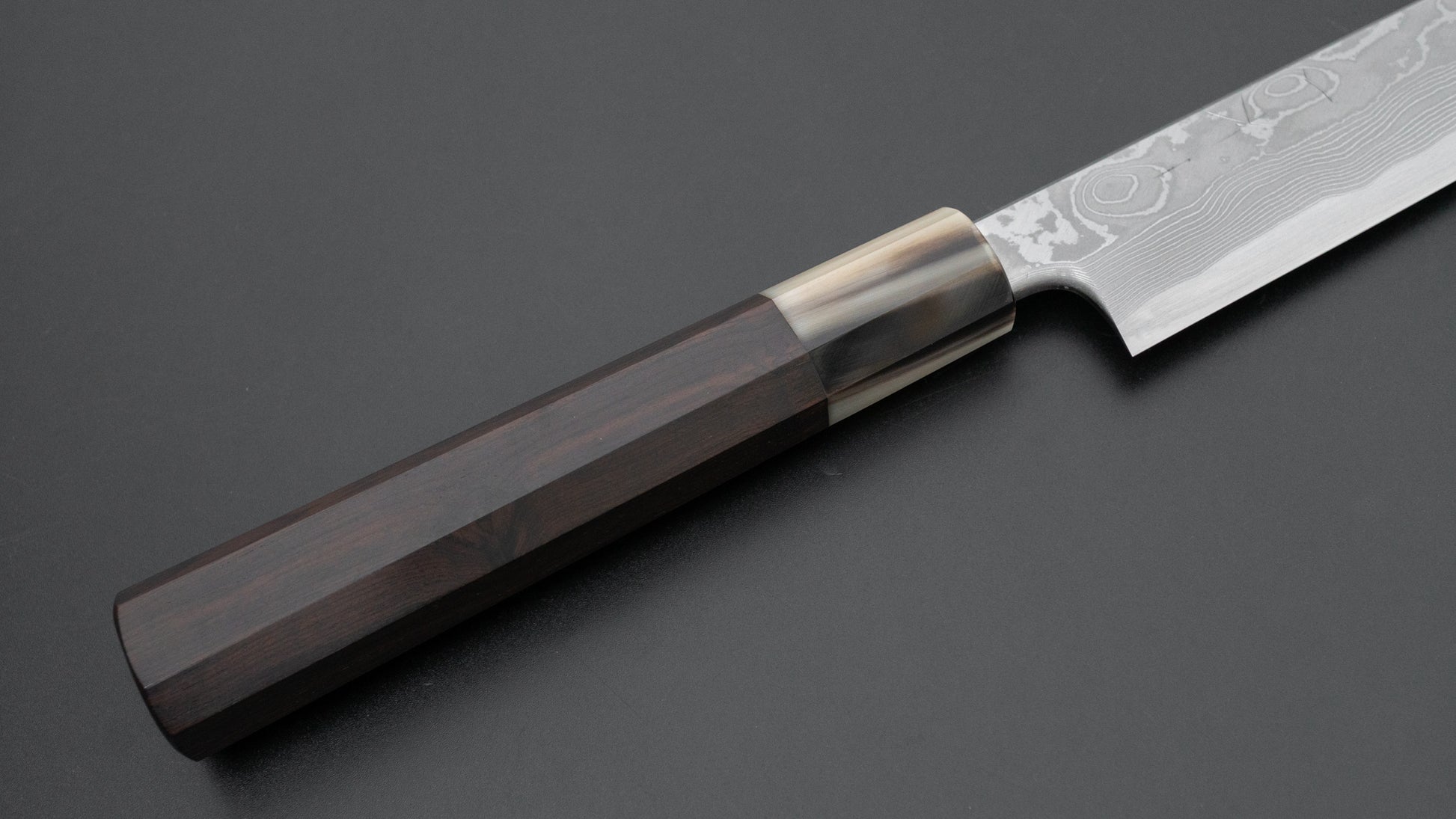 Hitohira Tanaka Manzo Blue #1 Damascus Yanagiba 270mm Ebony Handle (Saya)