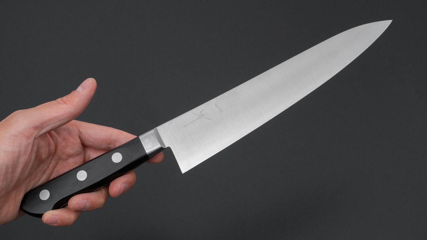 Hitohira Ashi Swedish Stainless Gyuto 210mm Pakka Handle