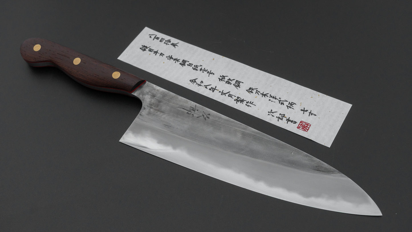 かじや次郎 鎚目 洋式 牛刀 210mm 鉄刀木柄 (#843)