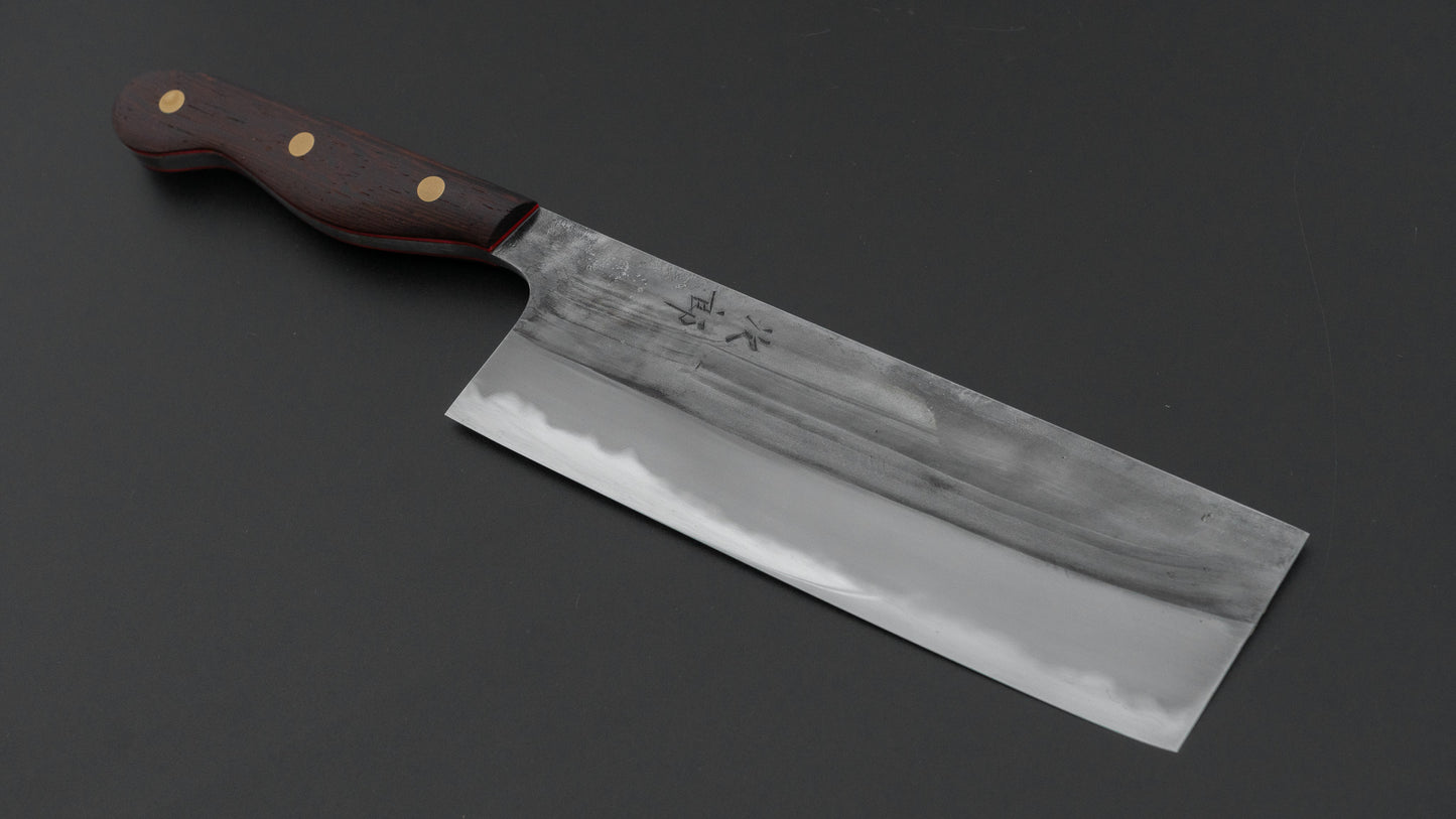 かじや次郎 鎚目 洋式 菜切 180mm 鉄刀木柄 (#844)