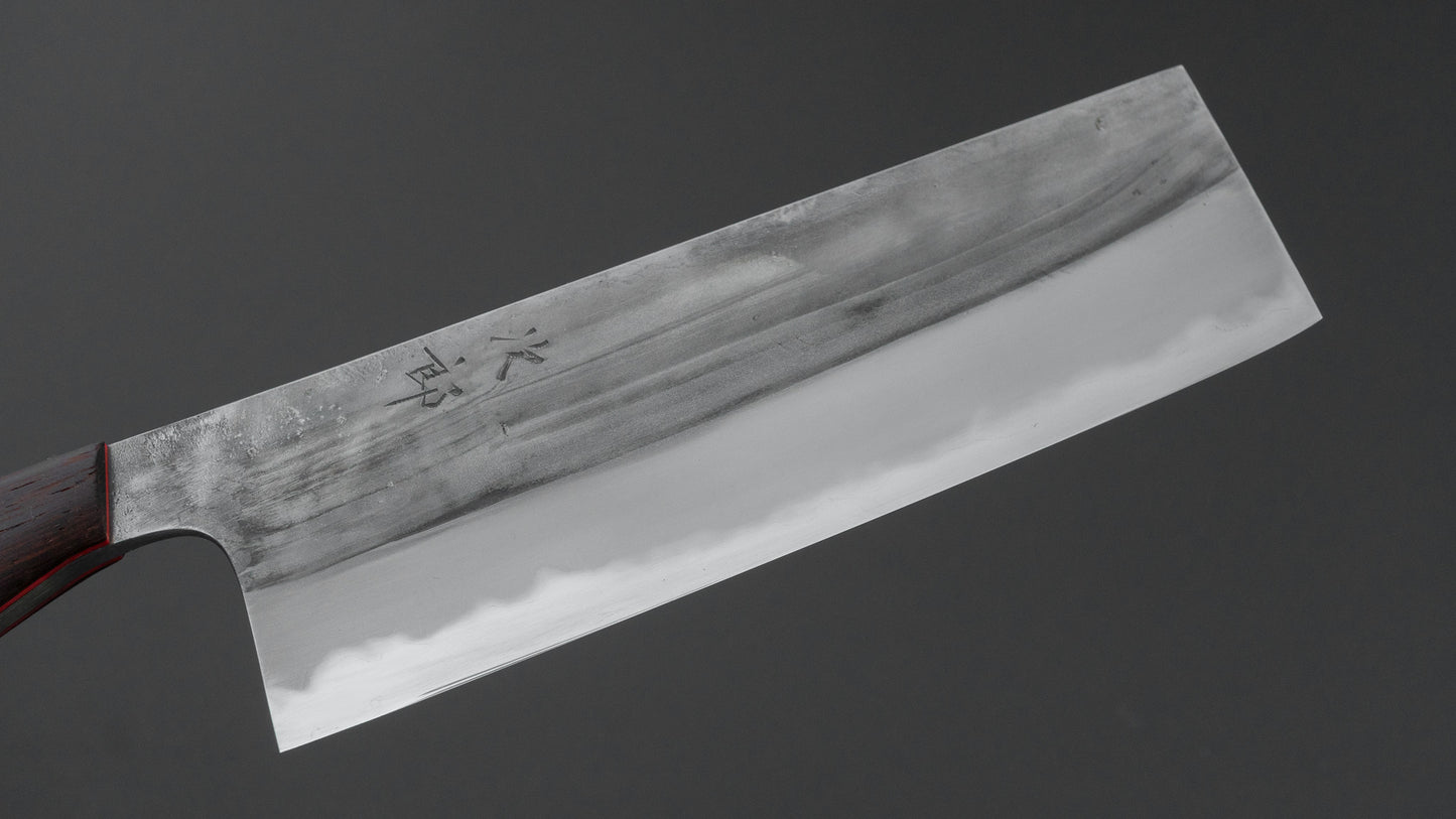 かじや次郎 鎚目 洋式 菜切 180mm 鉄刀木柄 (#844)