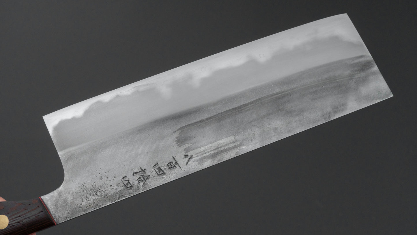 かじや次郎 鎚目 洋式 菜切 180mm 鉄刀木柄 (#844)