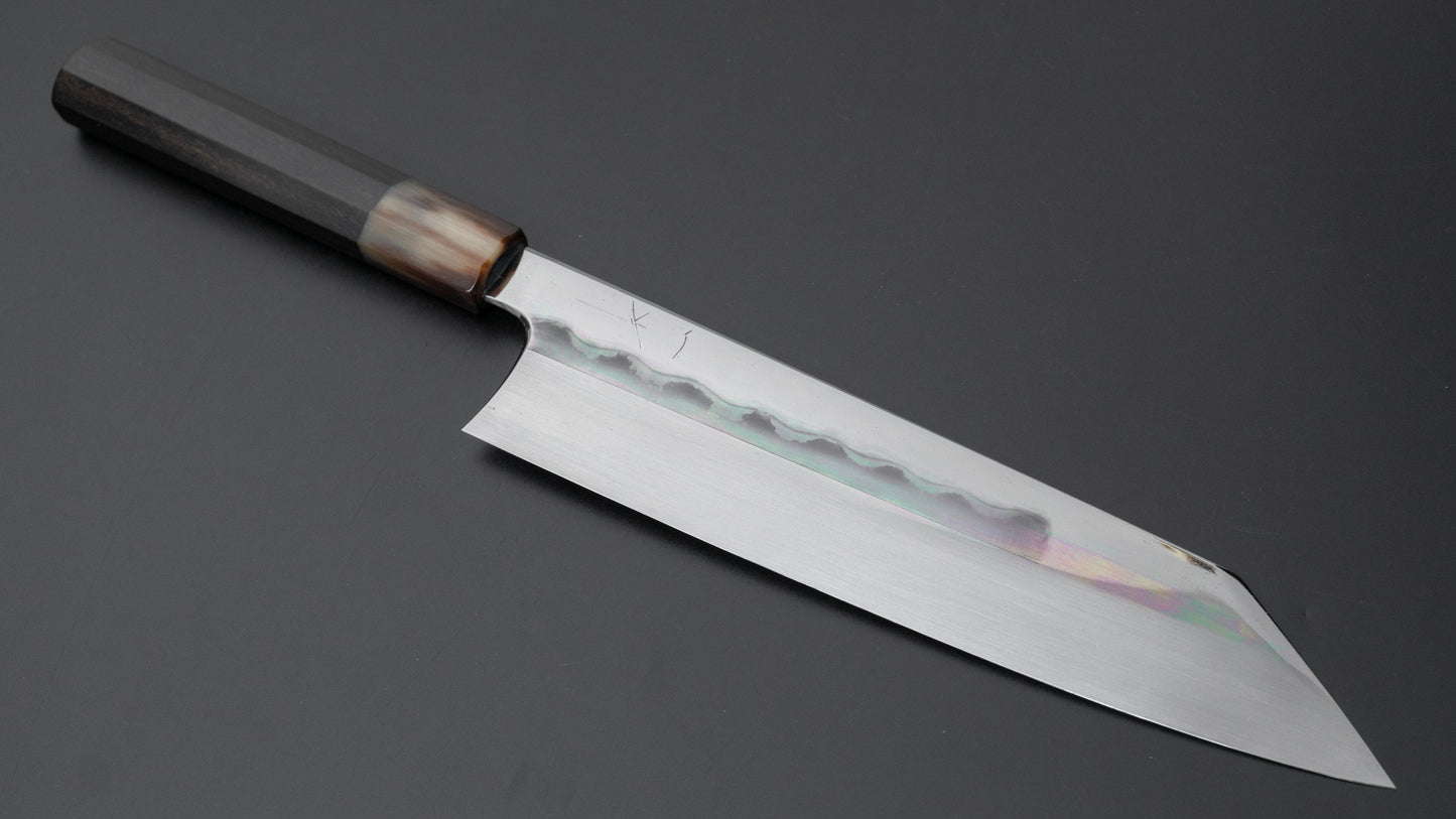 Hitohira Togashi White #1 Mizu Honyaki Kiritsuke Gyuto 240mm Taihei Ebony Handle (#075/ Saya) - HITOHIRA