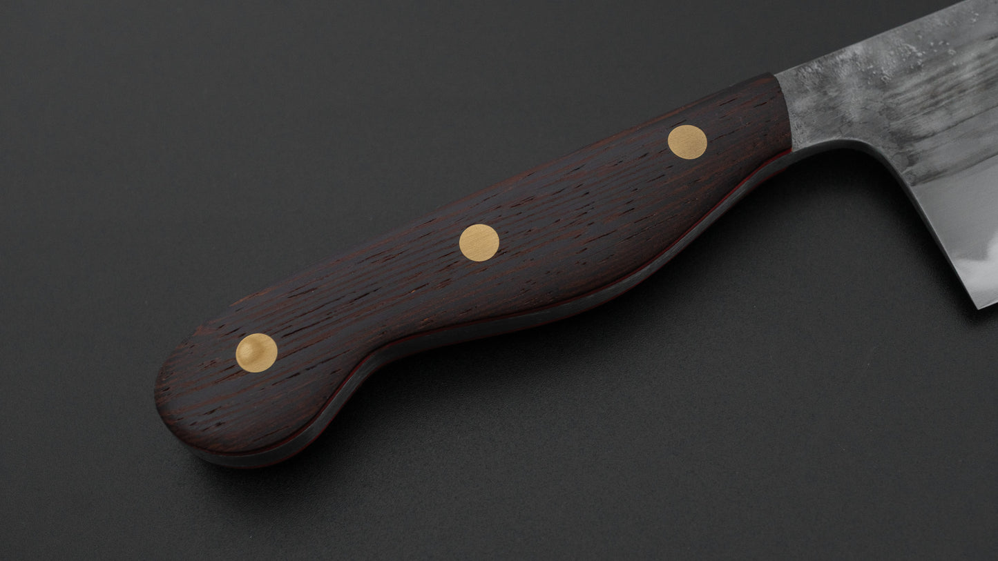 かじや次郎 鎚目 洋式 菜切 180mm 鉄刀木柄 (#844)