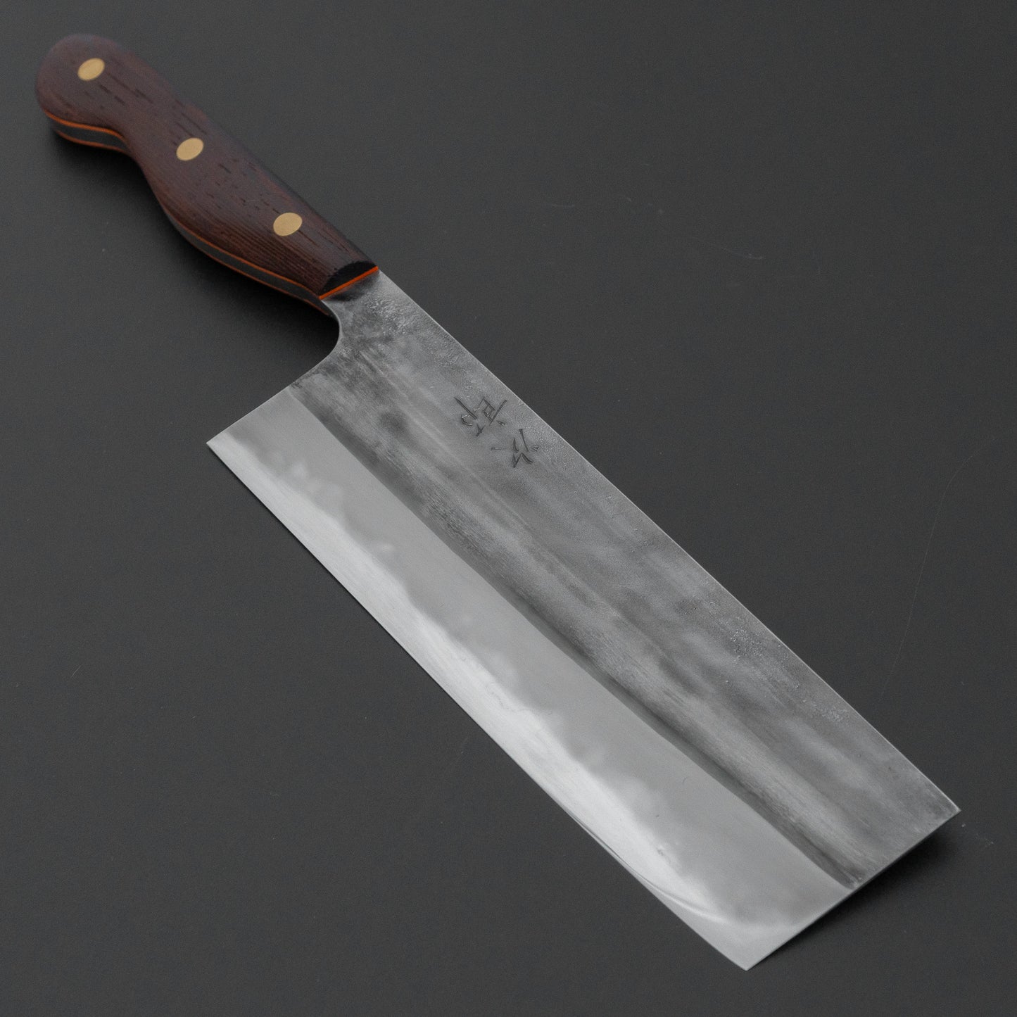 かじや次郎 鎚目 洋式 菜切 180mm 鉄刀木柄 (#845)