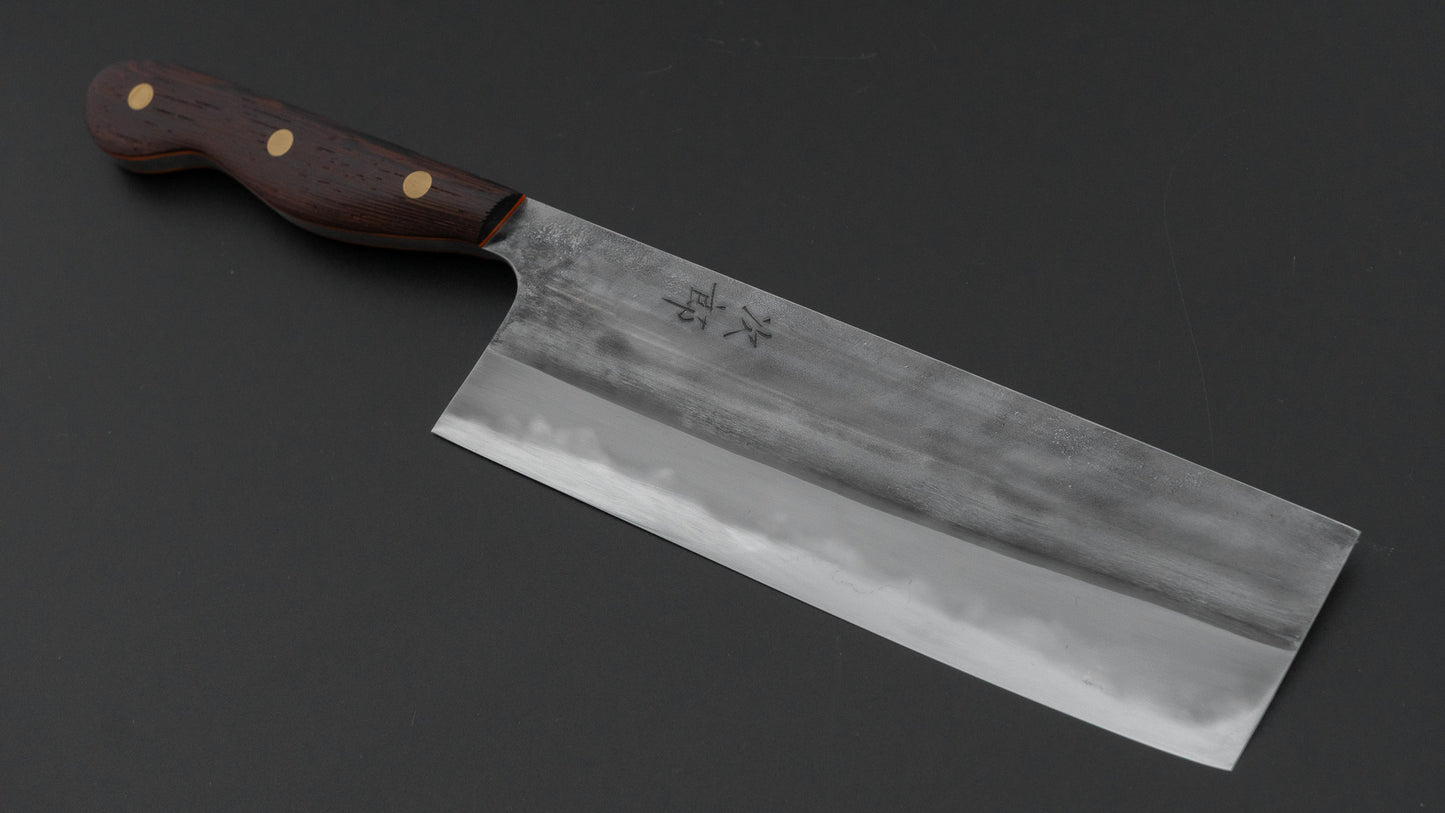 かじや次郎 鎚目 洋式 菜切 180mm 鉄刀木柄 (#845)