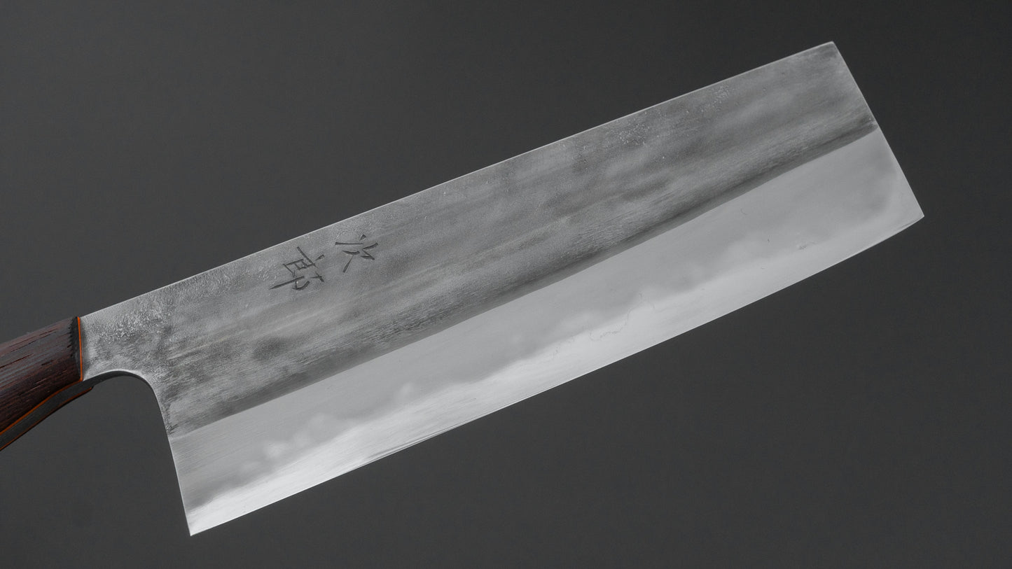 かじや次郎 鎚目 洋式 菜切 180mm 鉄刀木柄 (#845)