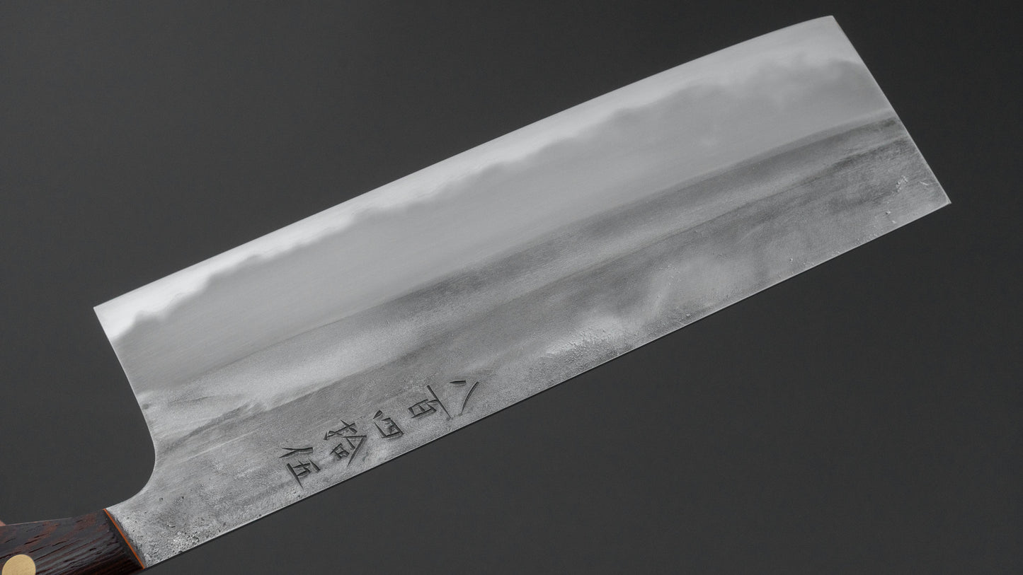 かじや次郎 鎚目 洋式 菜切 180mm 鉄刀木柄 (#845)