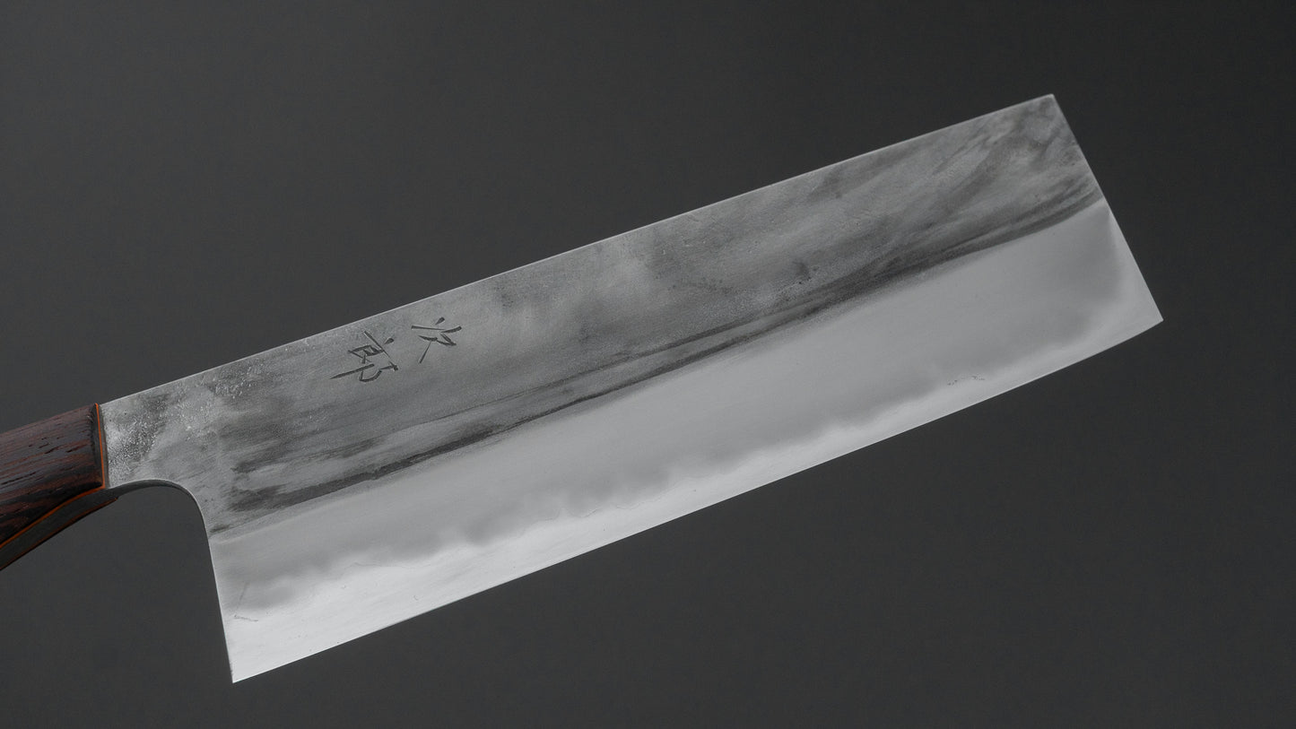 かじや次郎 鎚目 洋式 菜切 180mm 鉄刀木柄 (#846)