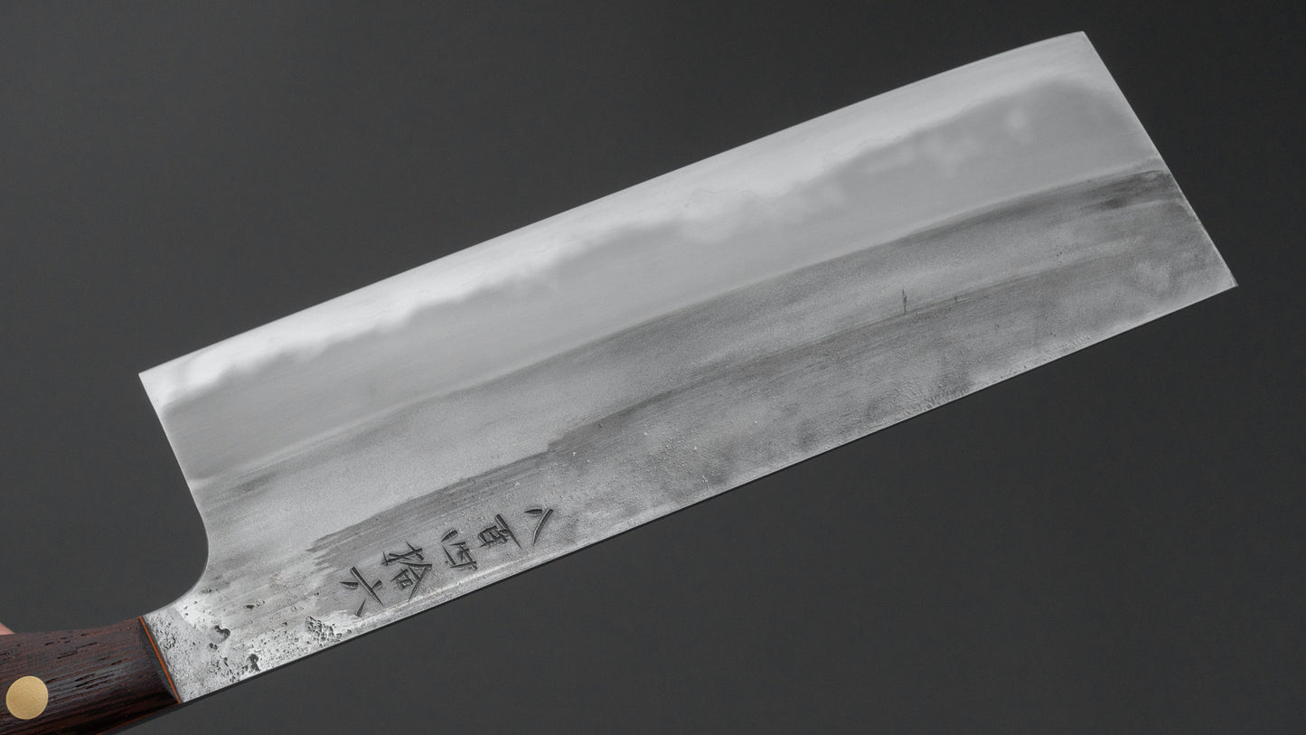 かじや次郎 鎚目 洋式 菜切 180mm 鉄刀木柄 (#846)