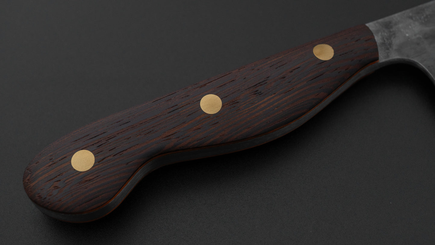 かじや次郎 鎚目 洋式 菜切 180mm 鉄刀木柄 (#846)