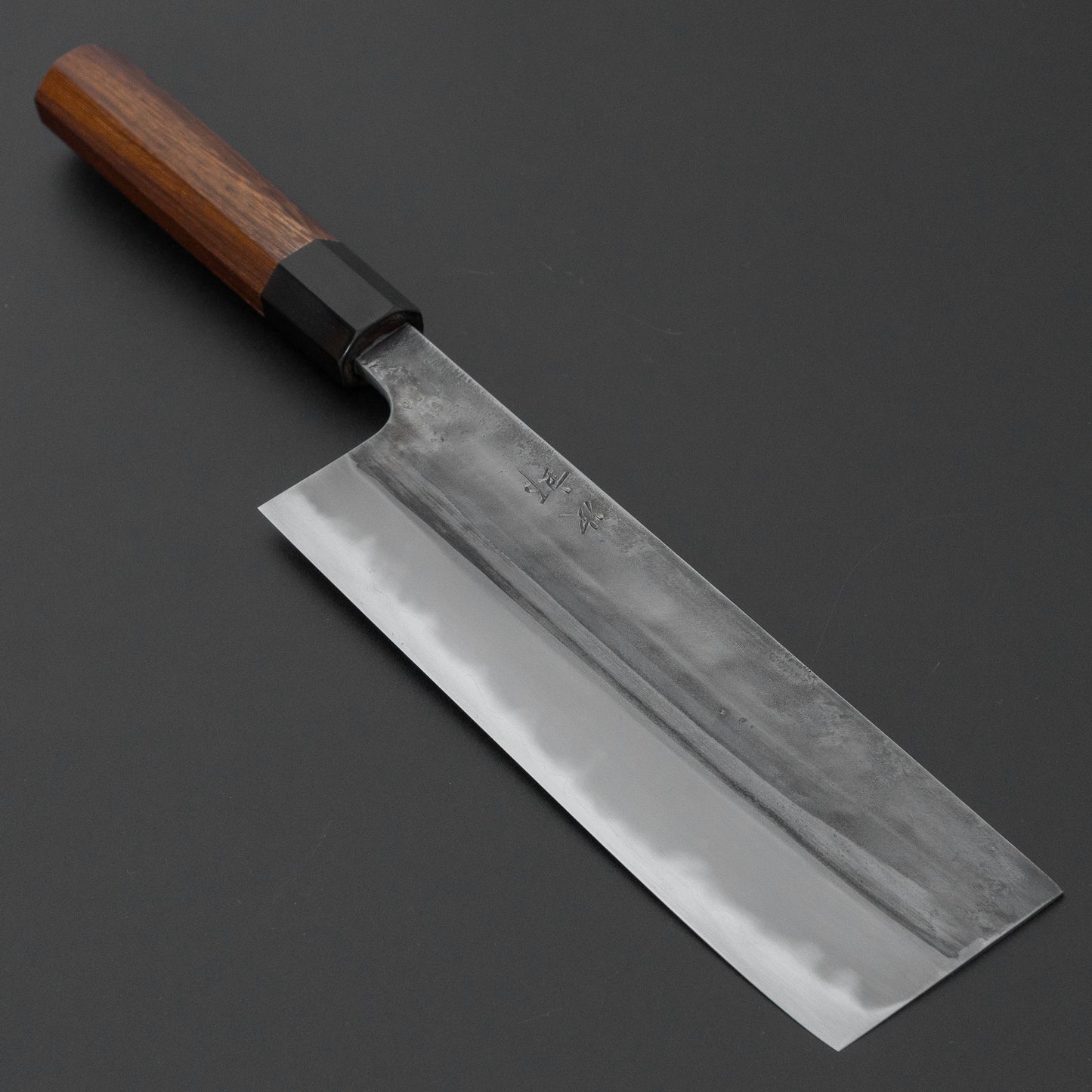 かじや次郎 鎚目 和式 菜切 180mm 太平鉄刀木柄 (#847)