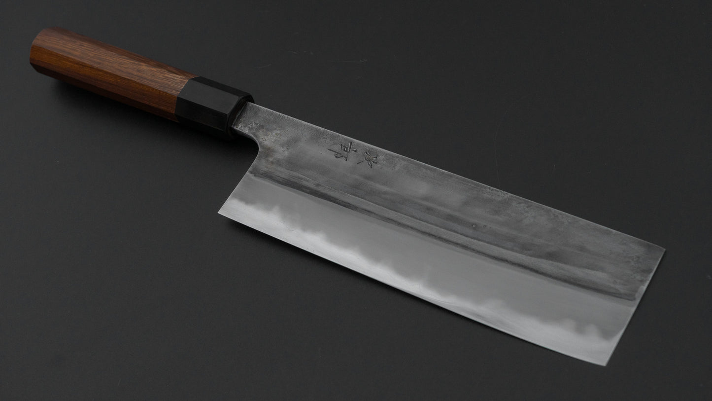 かじや次郎 鎚目 和式 菜切 180mm 太平鉄刀木柄 (#847)