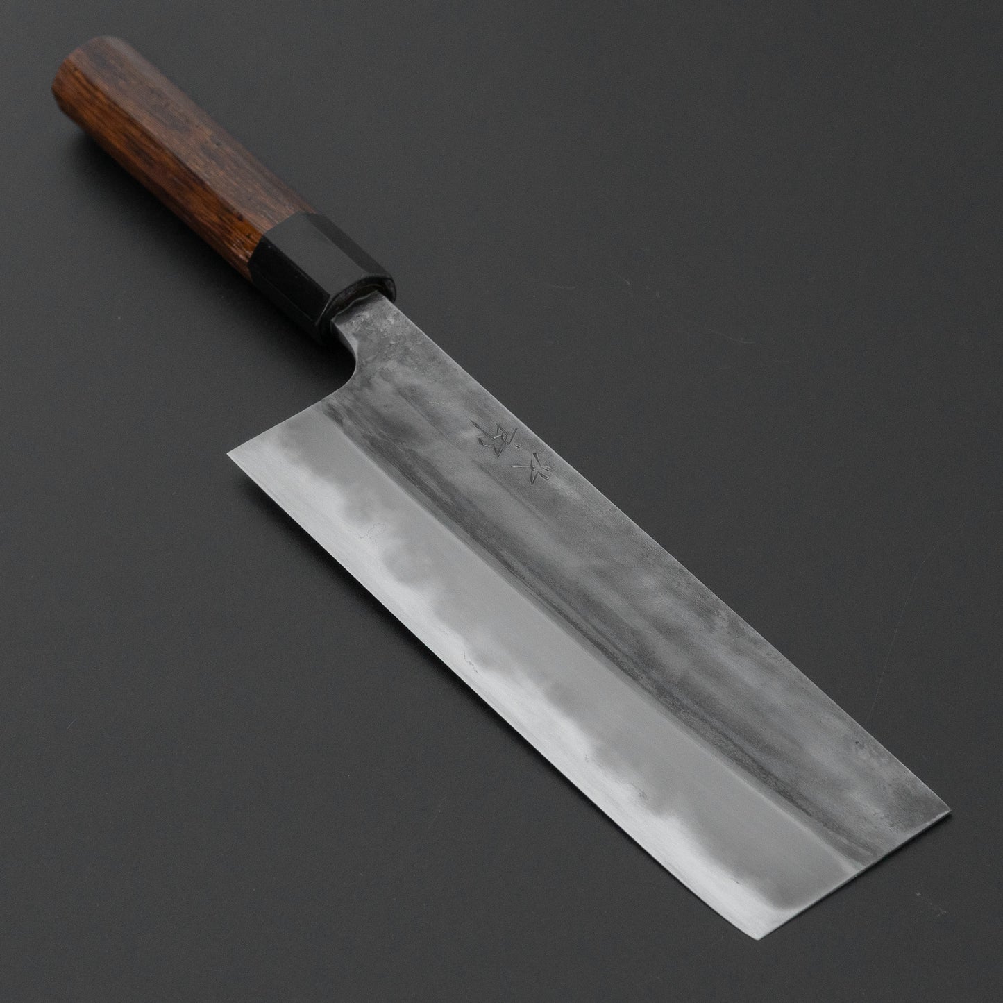 かじや次郎 鎚目 和式 菜切 180mm 太平鉄刀木柄 (#848)