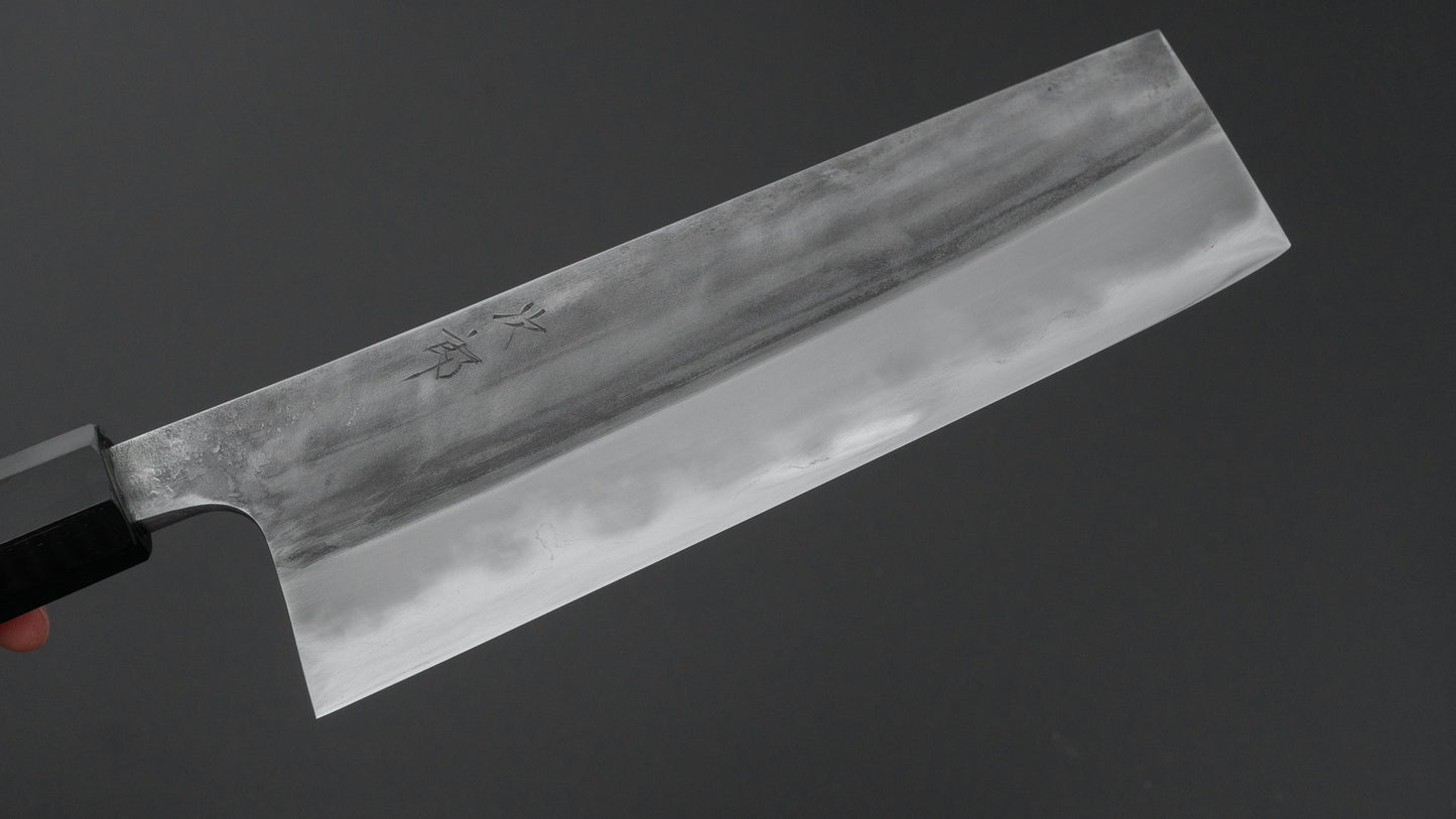 かじや次郎 鎚目 和式 菜切 180mm 太平鉄刀木柄 (#848)