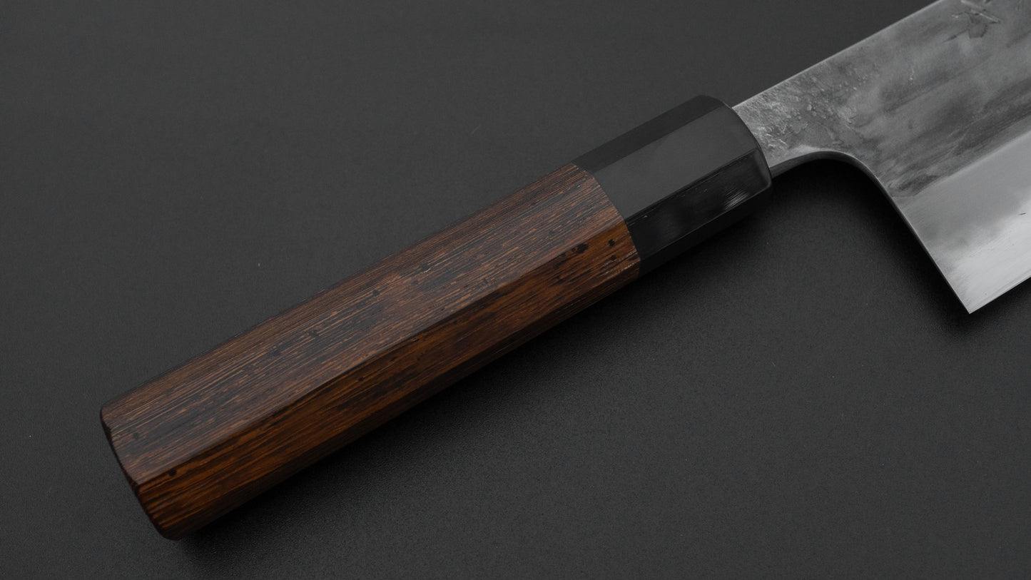 かじや次郎 鎚目 和式 菜切 180mm 太平鉄刀木柄 (#848)