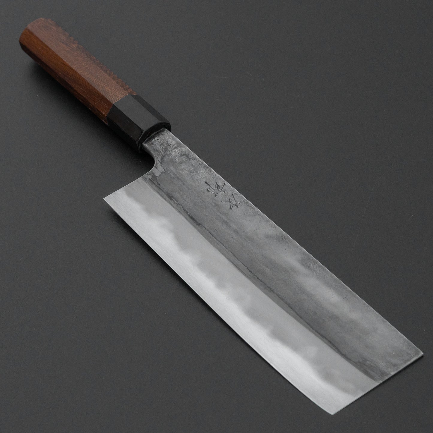 かじや次郎 鎚目 和式 菜切 180mm 太平鉄刀木柄 (#849)