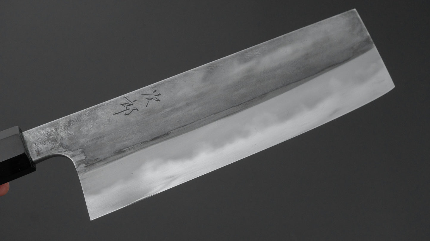 かじや次郎 鎚目 和式 菜切 180mm 太平鉄刀木柄 (#849)