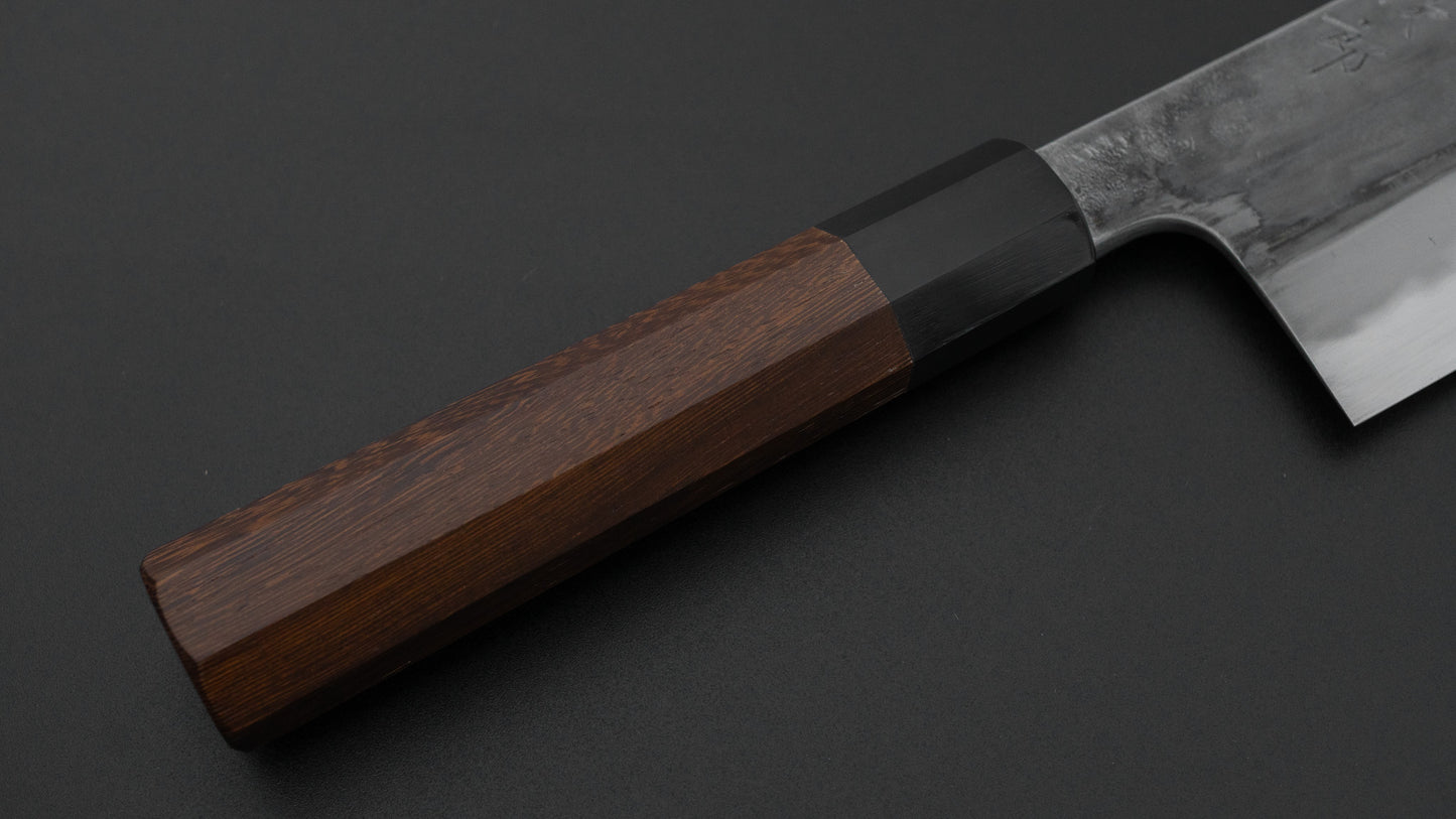 かじや次郎 鎚目 和式 菜切 180mm 太平鉄刀木柄 (#849)