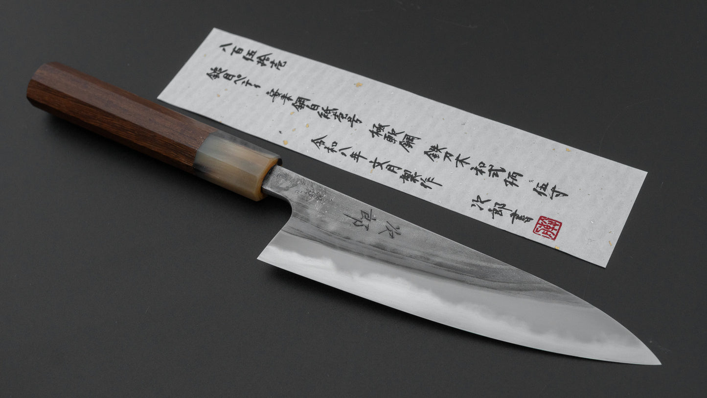 かじや次郎 鎚目 和式 ペティナイフ 150mm 太平鉄刀木柄 (#851)