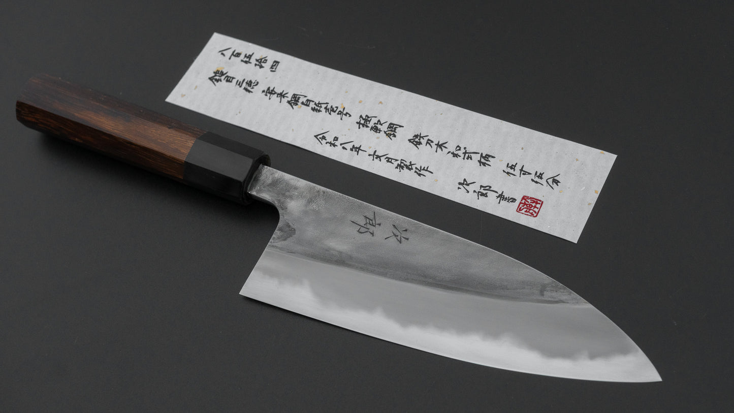 かじや次郎 鎚目 和式 三徳 165mm 太平鉄刀木柄 (#854)