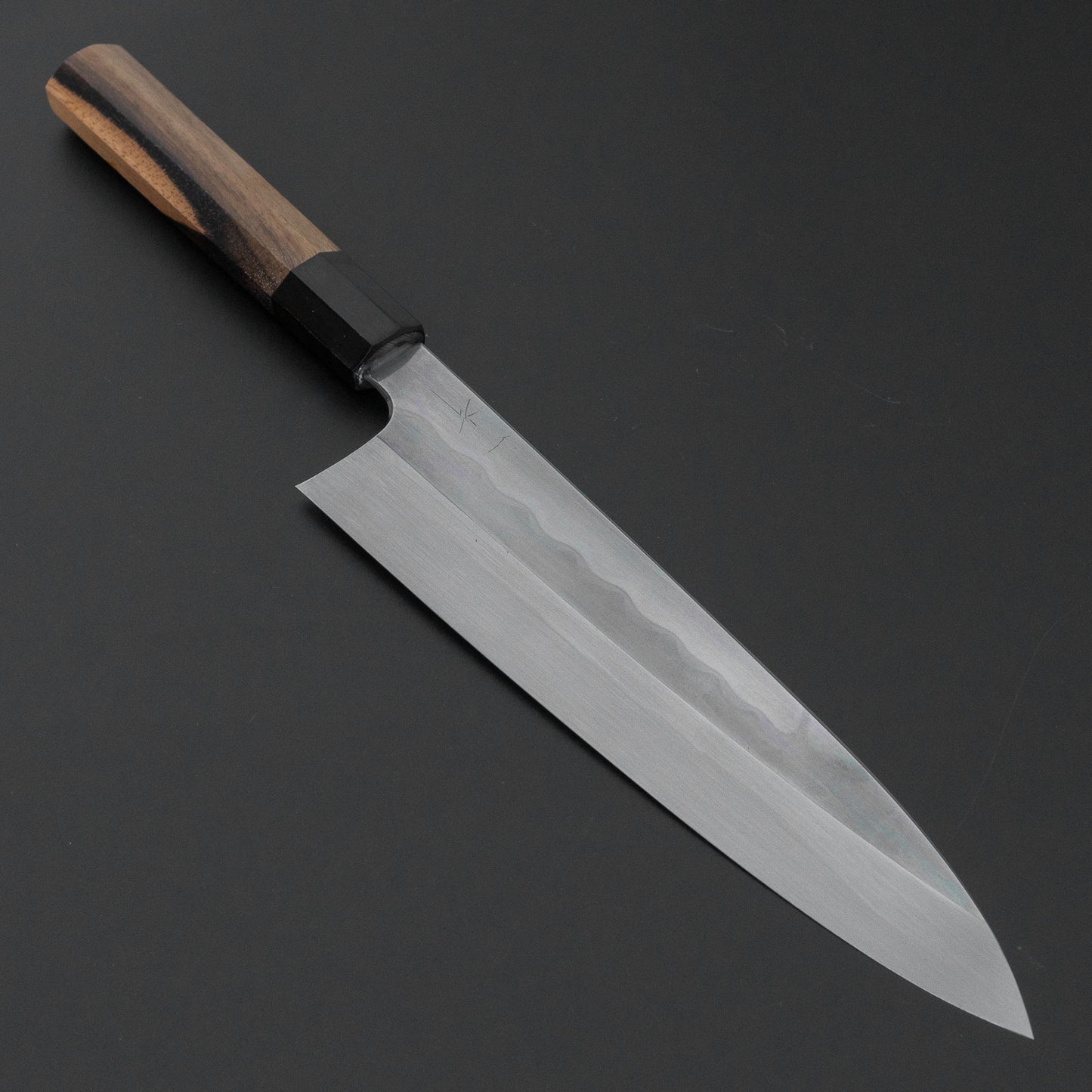 Hitohira Togashi White #1 Notaremon Mizu Honyaki Gyuto 240mm Kurokaki Persimmon Handle (#179/ Saya)
